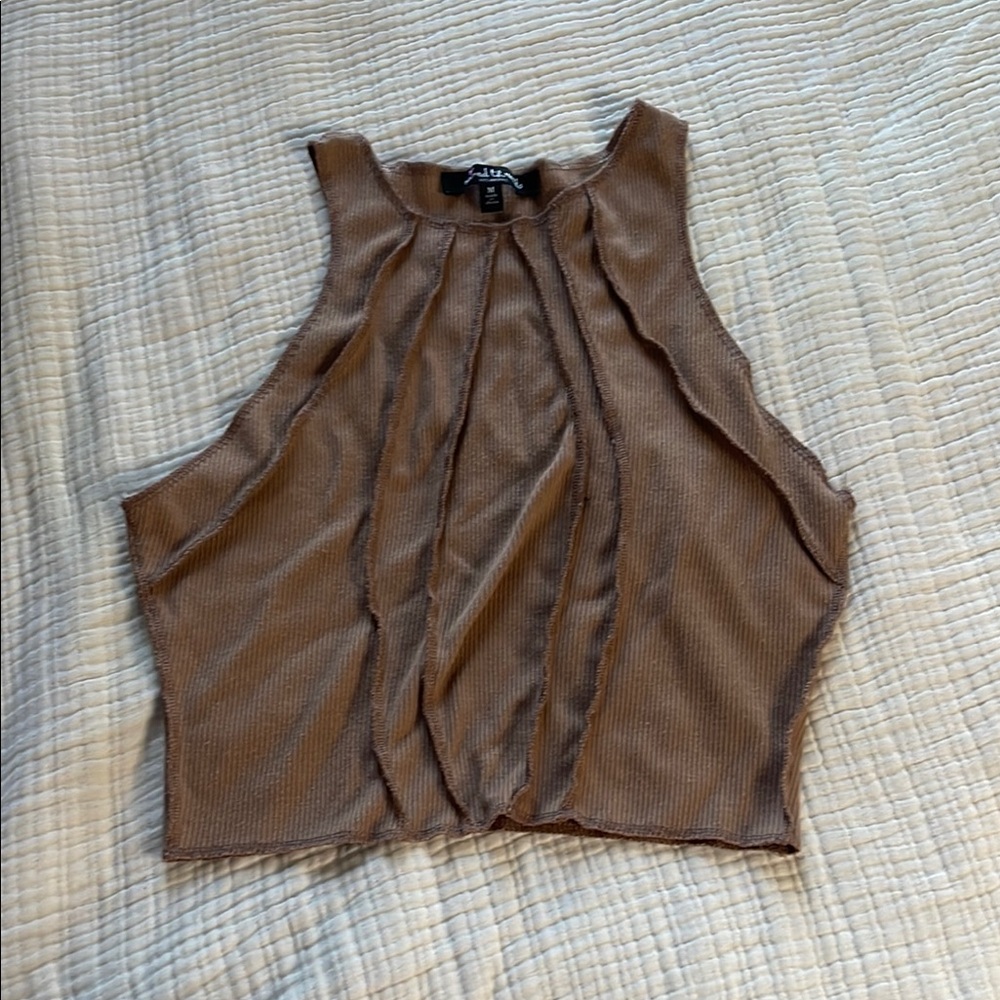 Zara Brown Sleeveless Women's Top